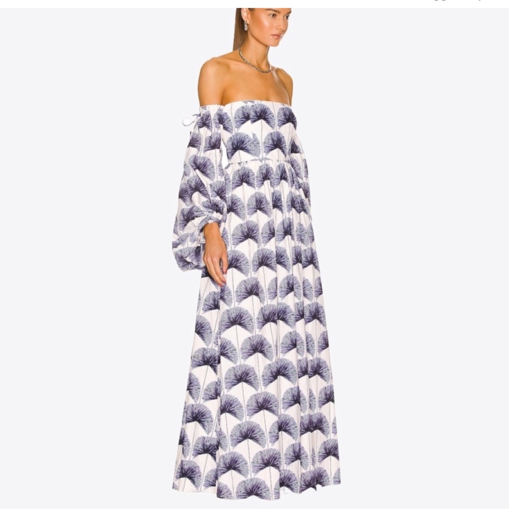 Agua Bendita Alheli Off-The-Shoulder Cotton Maxi Dress